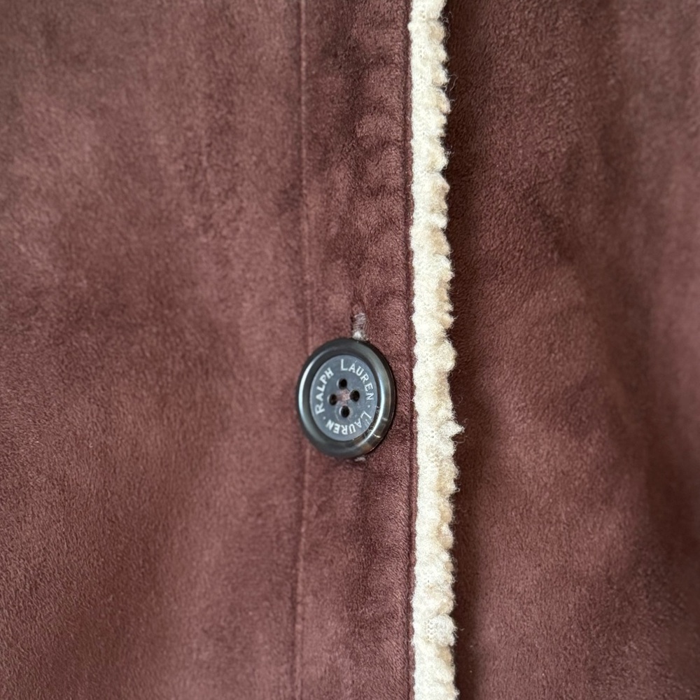 Lauren Ralph Lauren Brown Coat with Cream Collar - Picture 3 of 6